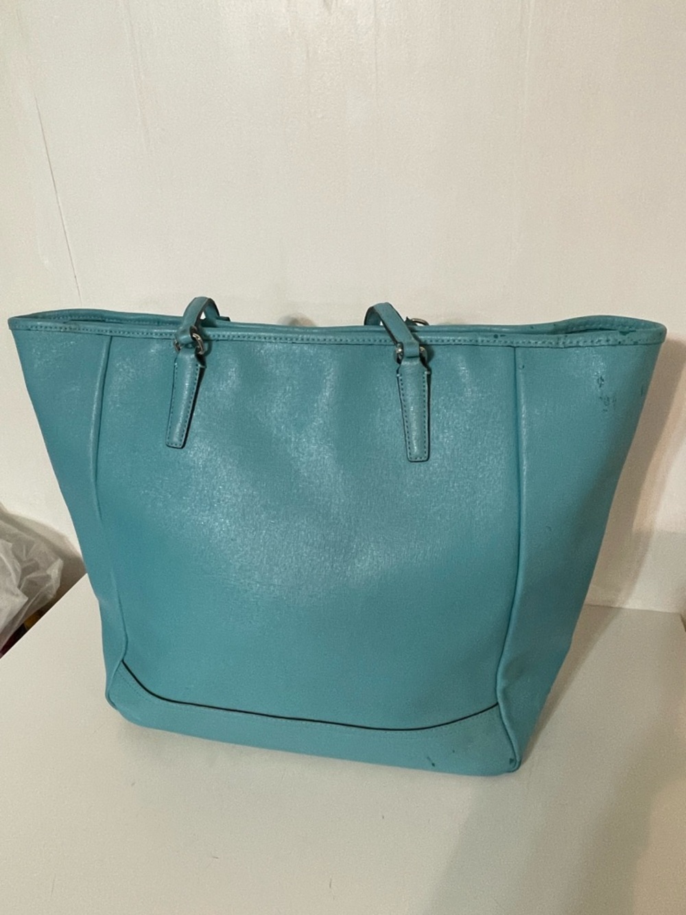 Coach Safiano Robin’s Egg Blue Satchel - Picture 4 of 14